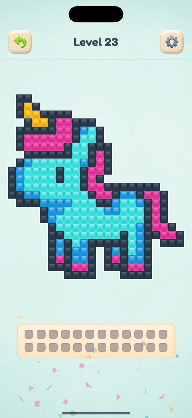A bright unicorn taking shape
