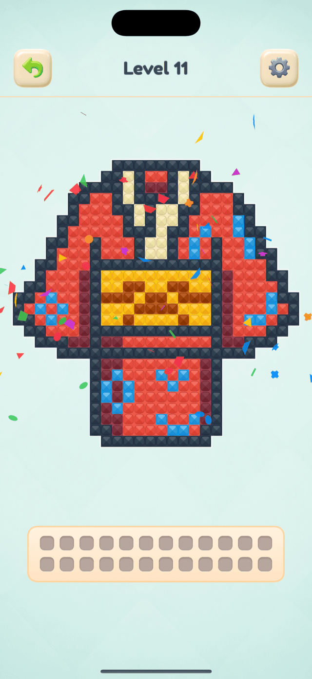 A finished mushroom bead picture
